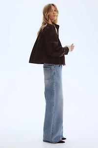 Puff-Sleeved Twill Jacket