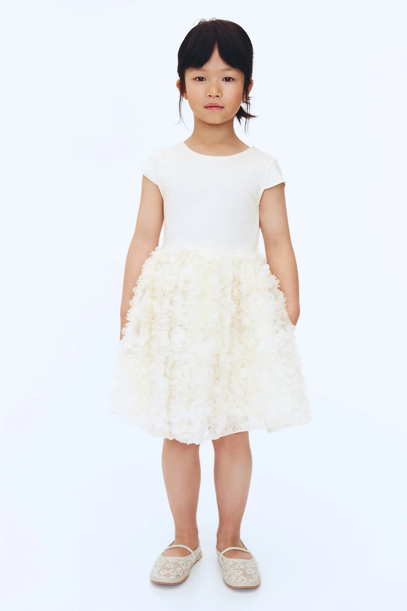 Floral-Appliquéd Dress