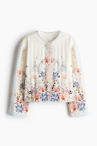 Quilted Linen-Blend Jacket