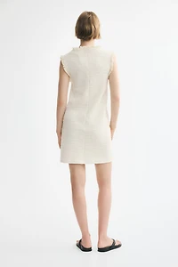 Fringed Bouclé-Knit Dress