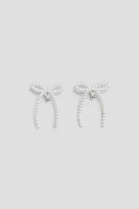 Bow-Shaped Clip Earrings