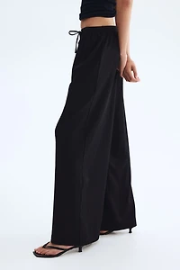 Wide-cut Pull-on Pants