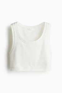 Cropped Ribbed Tank Top
