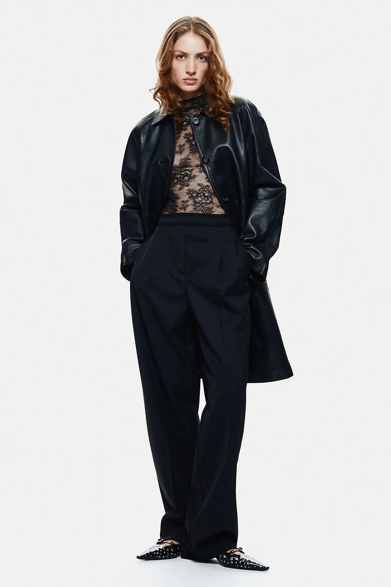 Pantalon en laine mélangée