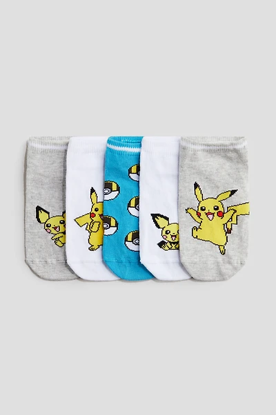 5-Pack Intarsia-Motif Socks