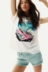 Frayed Denim Shorts