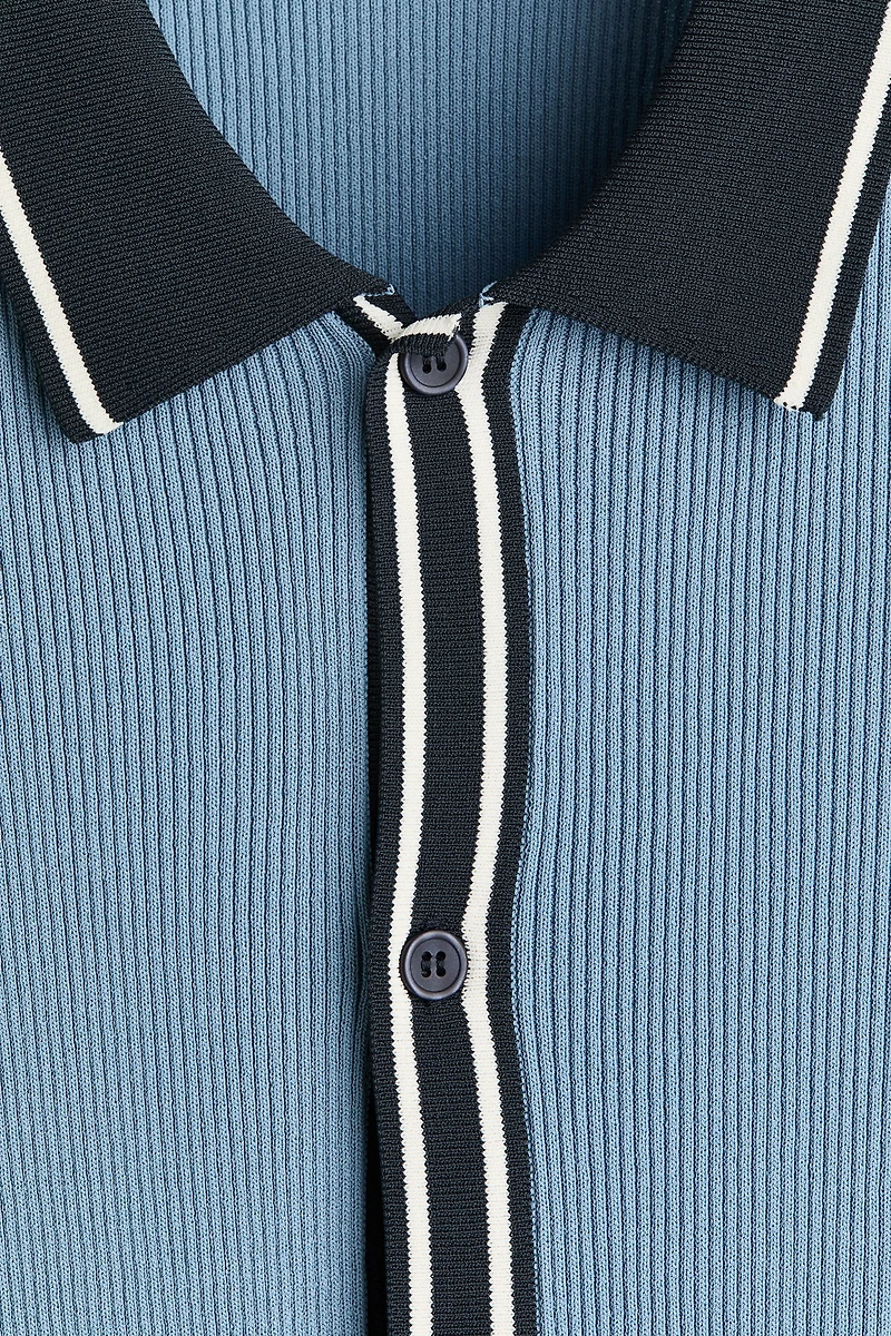 Regular-Fit Rib-Knit Shirt