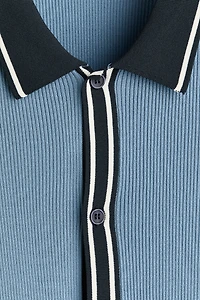 Regular-Fit Rib-Knit Shirt