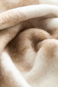 Couverture à motif en laine mélangée