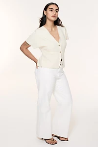 Batwing-Sleeved Cardigan