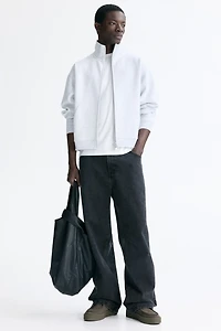 Loose-Fit Boxy Sweatshirt Jacket