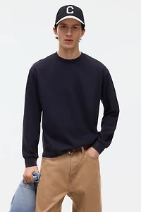 Loose-Fit Printed Long-Sleeved Shirt