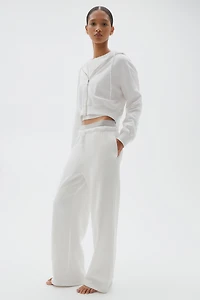 Short Hooded Sweatshirt Jacket