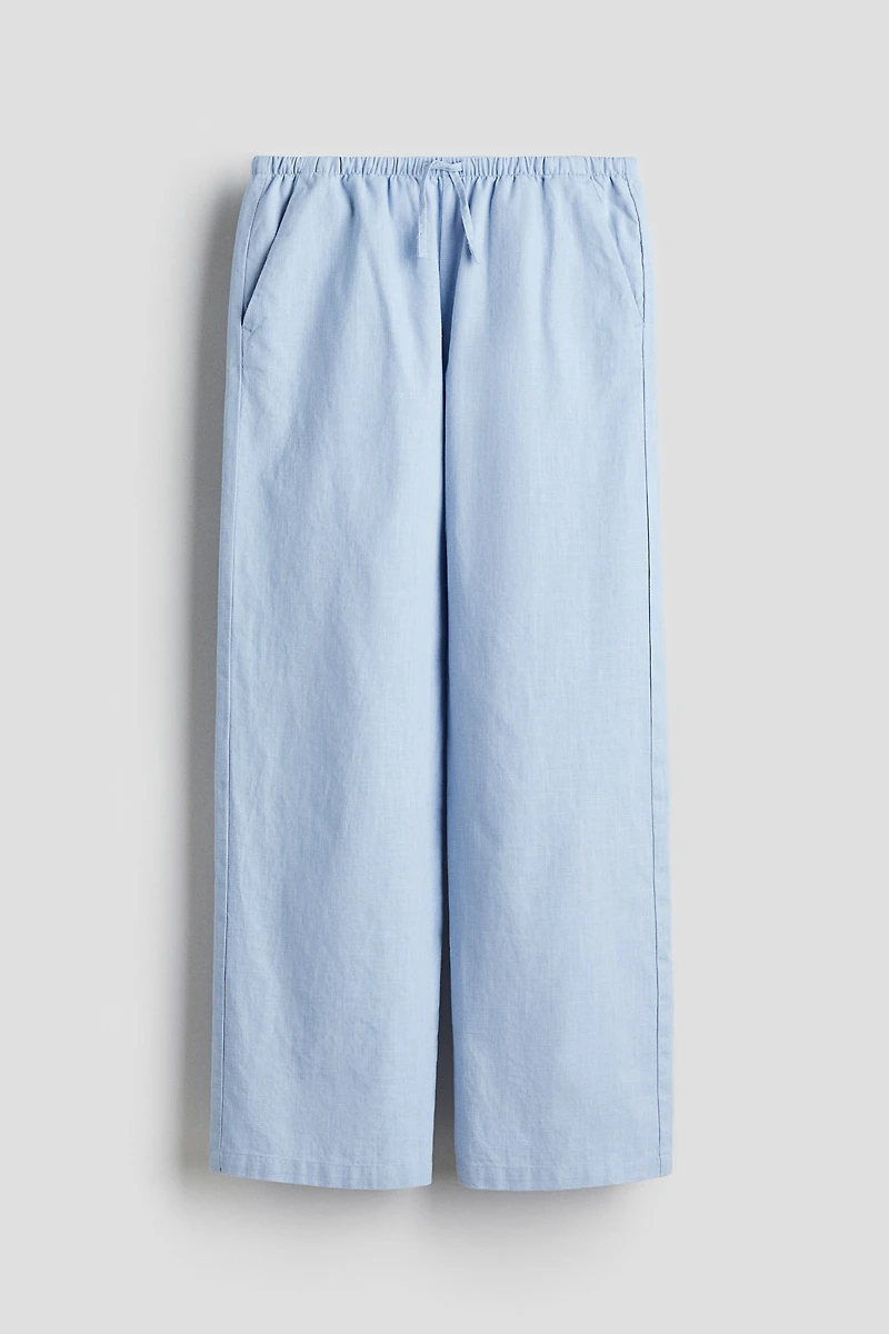 Linen-Blend Pants