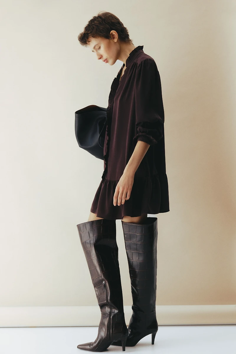 Ruffle-Trimmed Dress