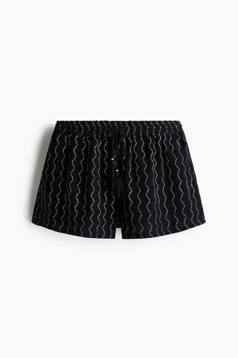 Crochet-Look Shorts