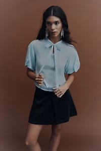 Blouse à manches bouffantes