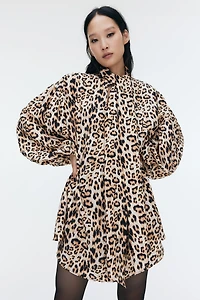 Tie-Neck Mini Dress