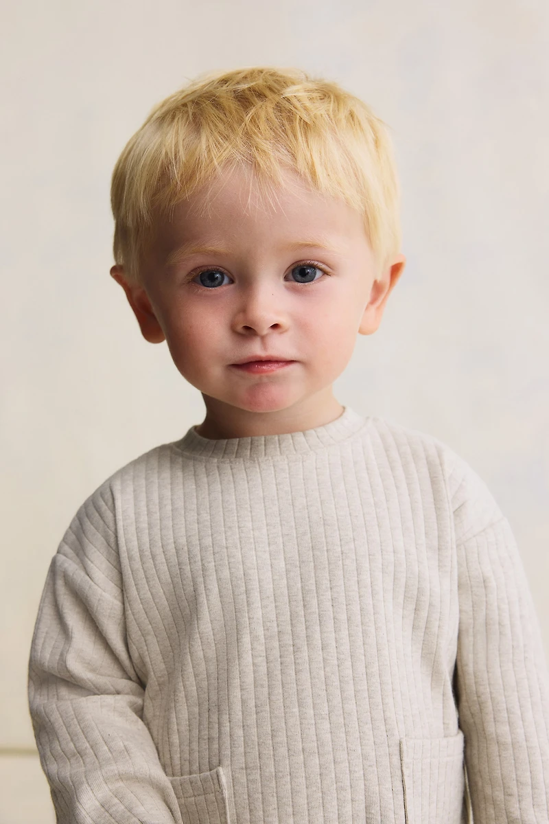 2-Piece Ribbed Cotton Set