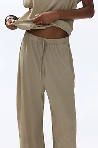 Pantalon froissé avec cordons de serrage