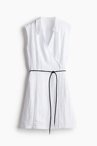 Robe portefeuille avec ceinture à nouer