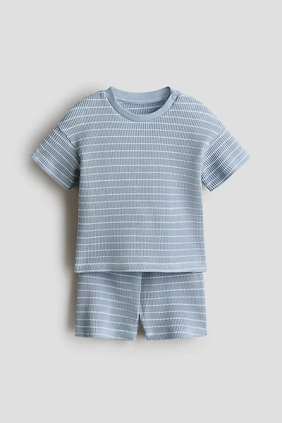 Ensemble 2 pièces en coton gaufré