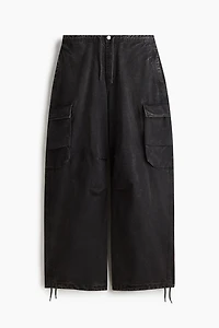 Loose-Fit Washed Cargo Pants
