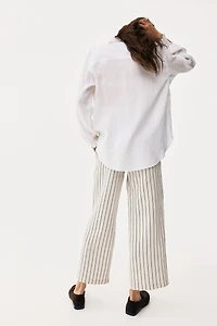 Pantalon MAMA à cordon en lin mélangé