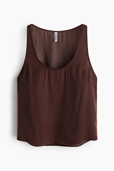 Scoop-Neck Chiffon Top