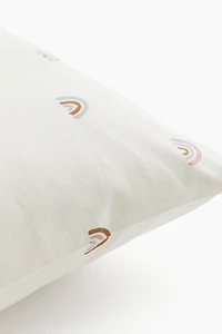 Housse de coussin imprimée en coton