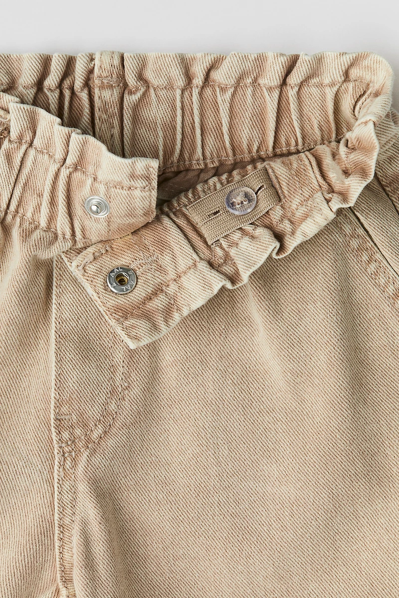 Wide Leg Paper-bag Jeans