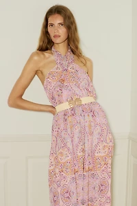Belted Halterneck Dress