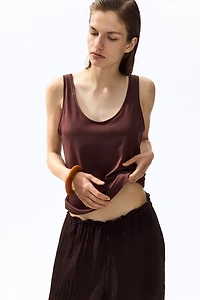 Camisole en soie mélangée