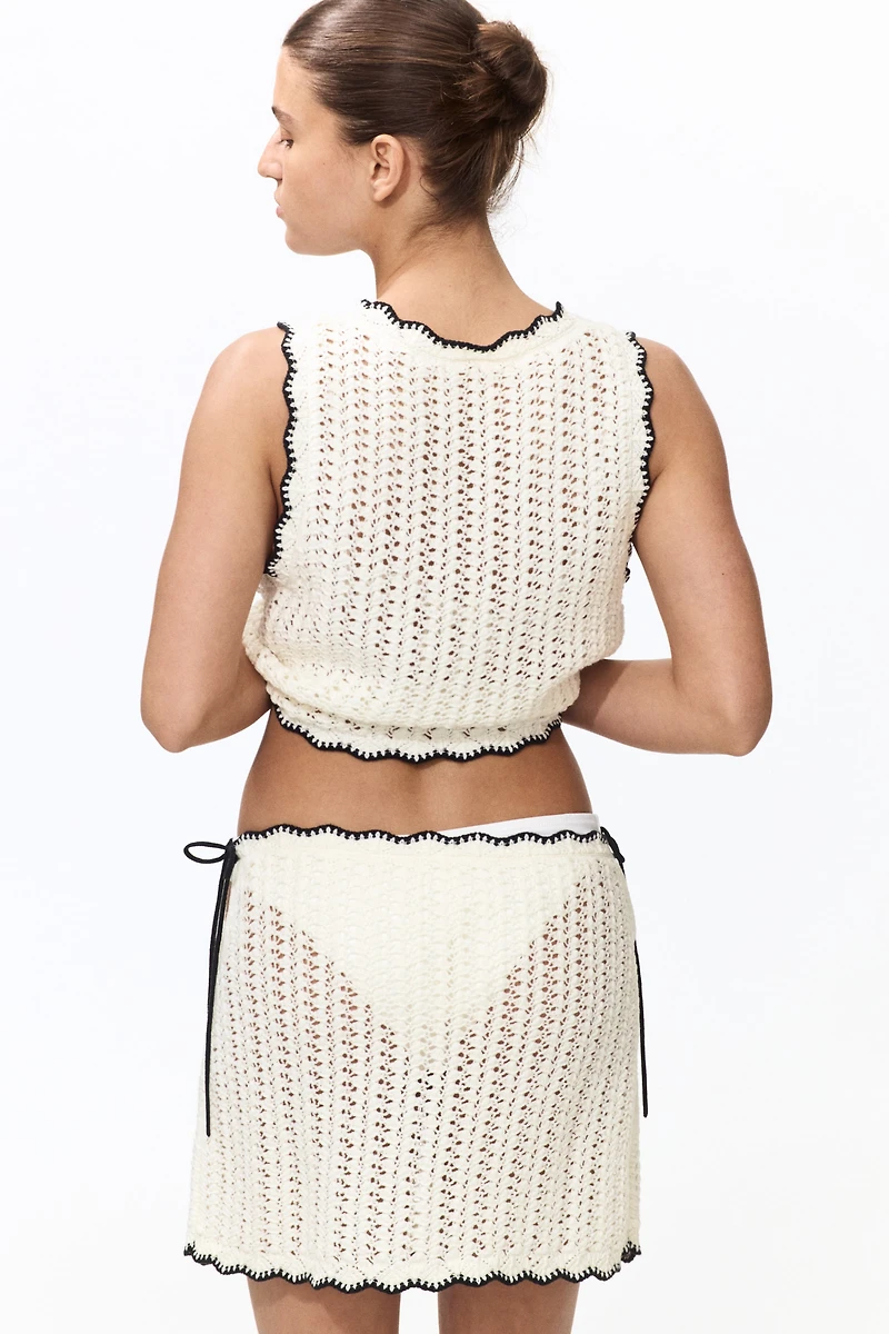 Jupe de plage à l'aspect crochet