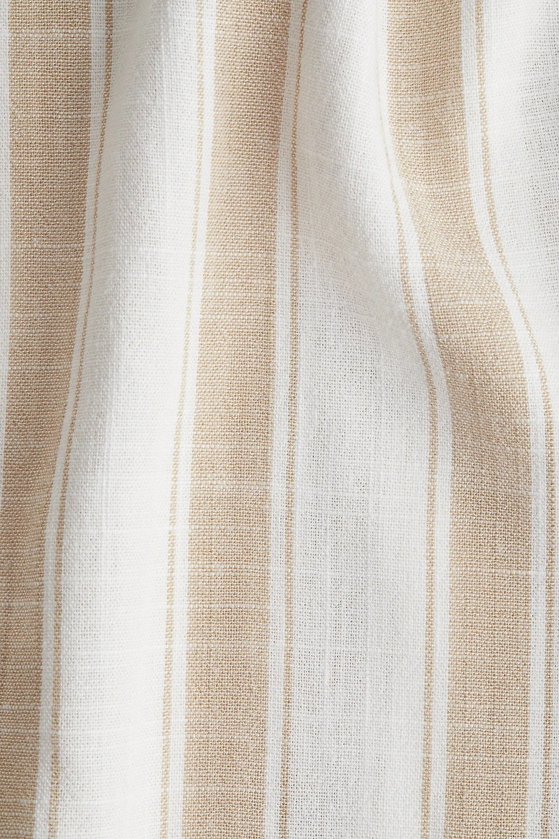 Linen-Blend Drawstring Pants