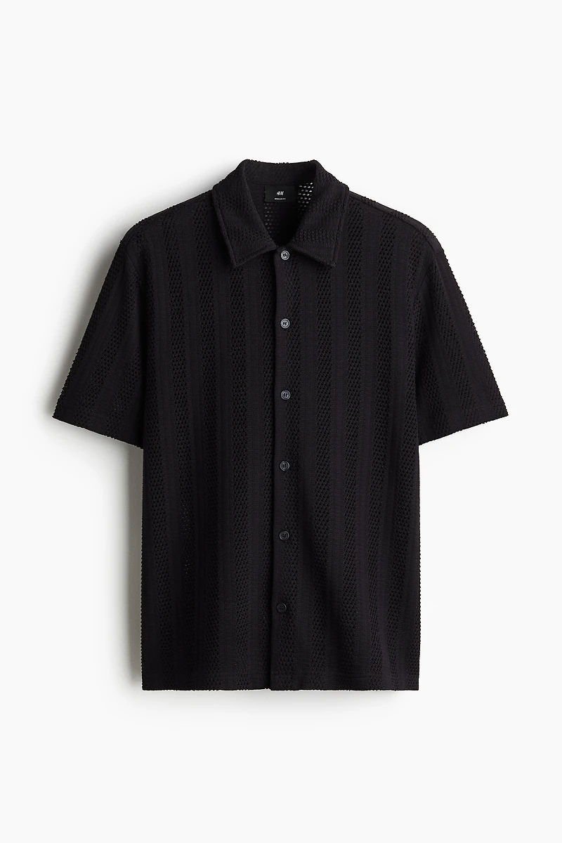 Regular Fit Jacquard-Knit Shirt