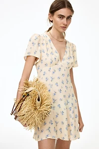Viscose Dress with Flared Skirt
