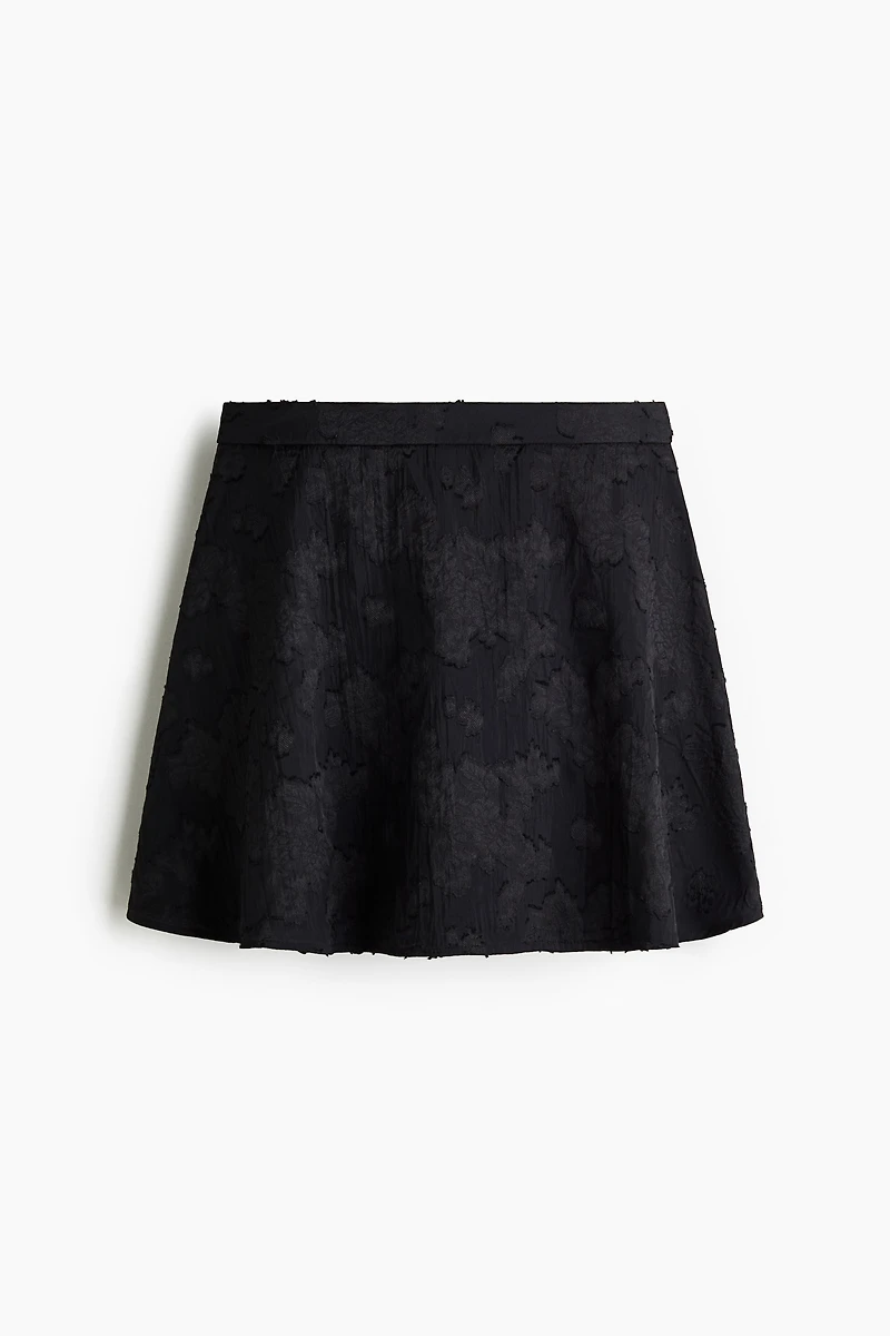 Jacquard-Weave Mini Skirt