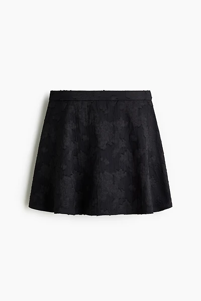 Jacquard-Weave Mini Skirt