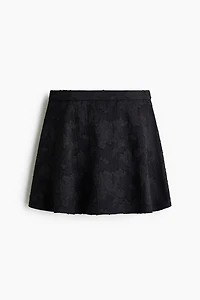 Jacquard-Weave Mini Skirt