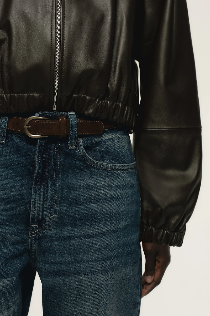 Jean droit taille haute