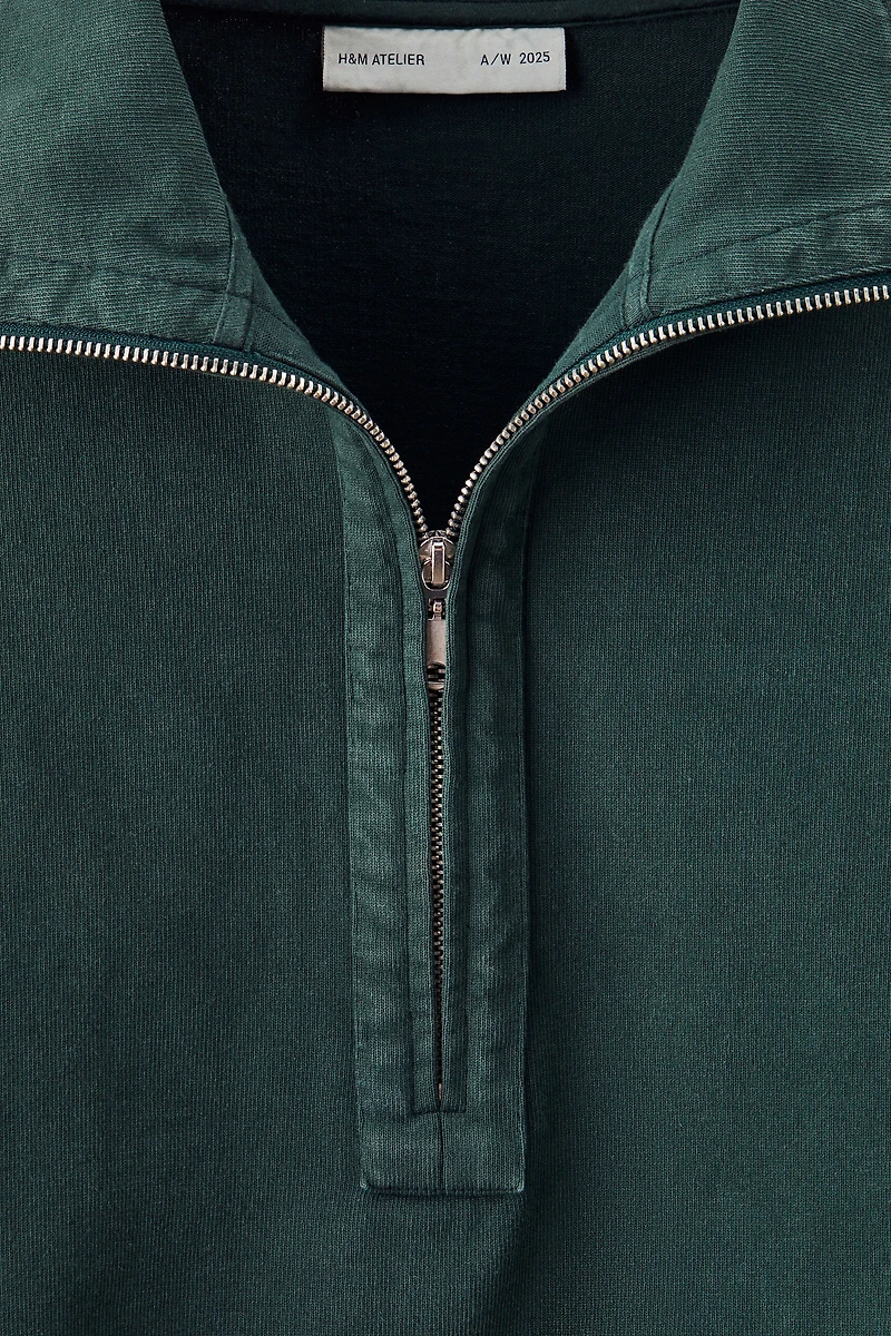 Cotton Half-Zip Sweatshirt