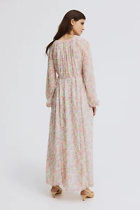 MAMA Balloon-Sleeved Maxi Dress