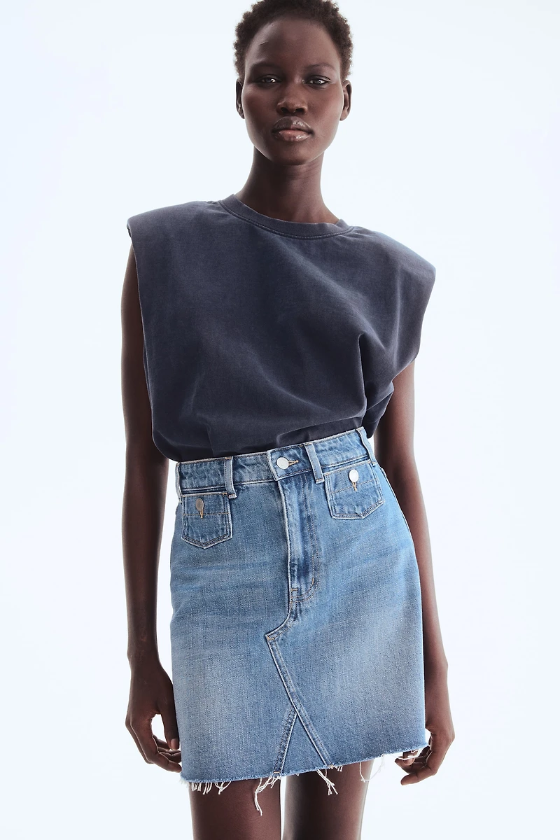 Jupe trapèze en denim