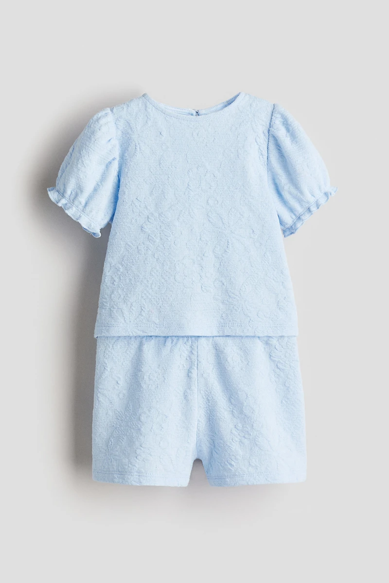 2-Piece Jacquard-Jersey Set