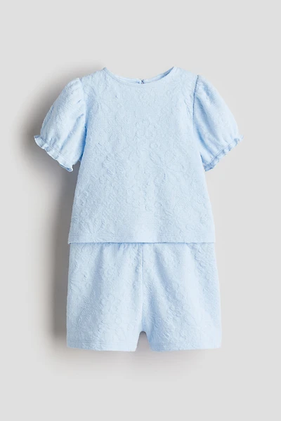 2-Piece Jacquard-Jersey Set