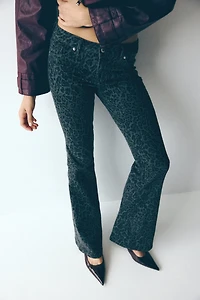 Low Rise Flared Leg Jeans