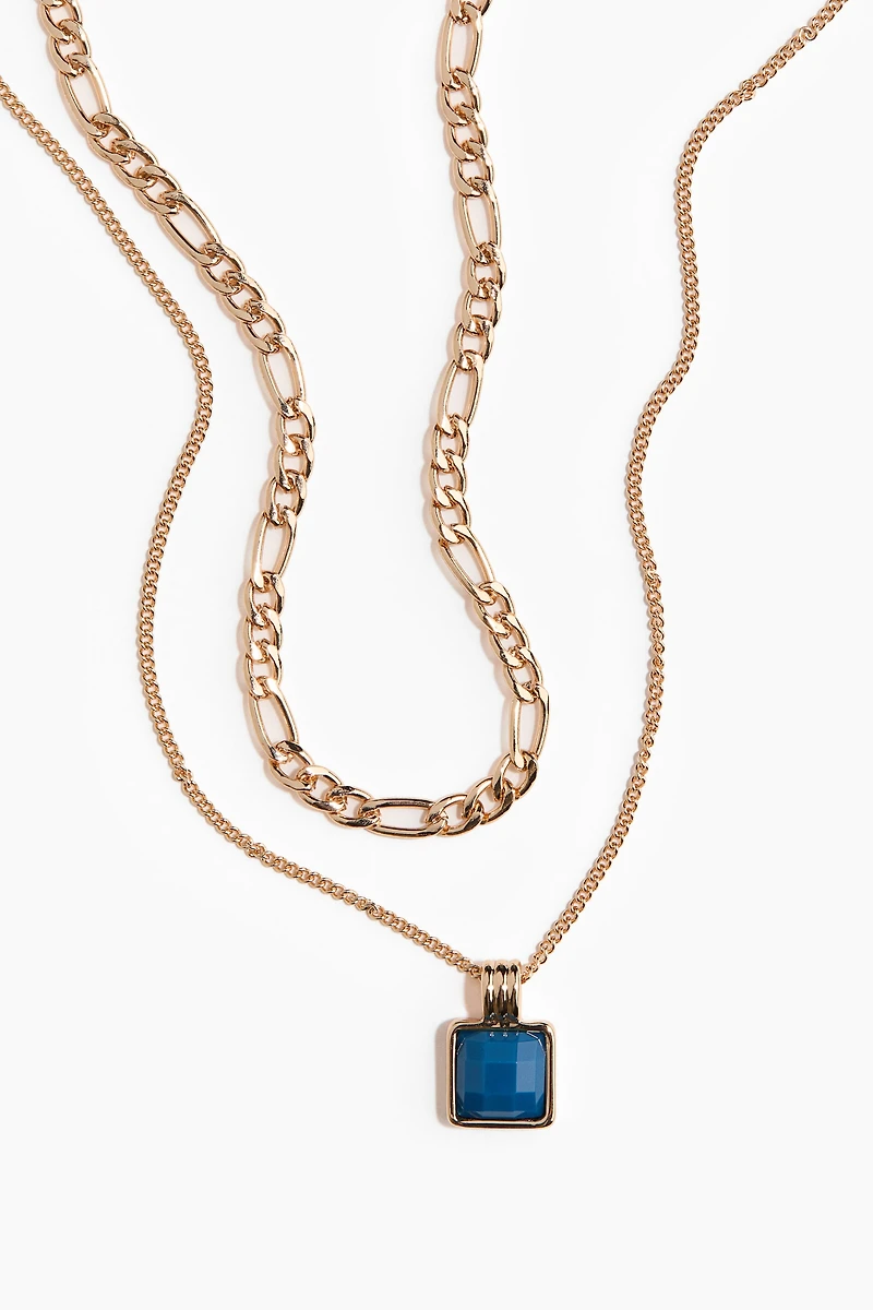 Double-Strand Pendant Necklace