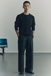 Regular-Fit Fine-Knit Wool Sweater