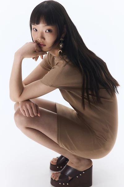 Short-Sleeved Jersey Dress